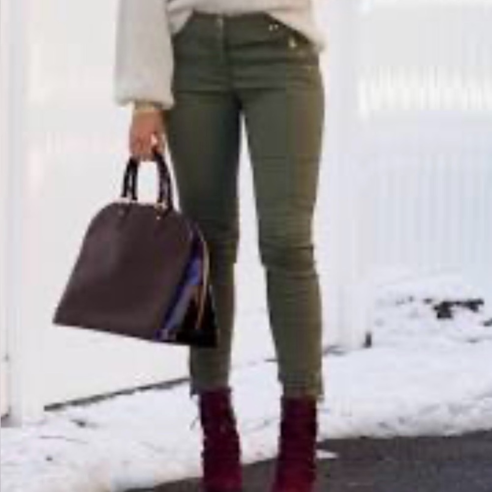 American Eagle Olive Green Stretch High Rise Jegging size 4